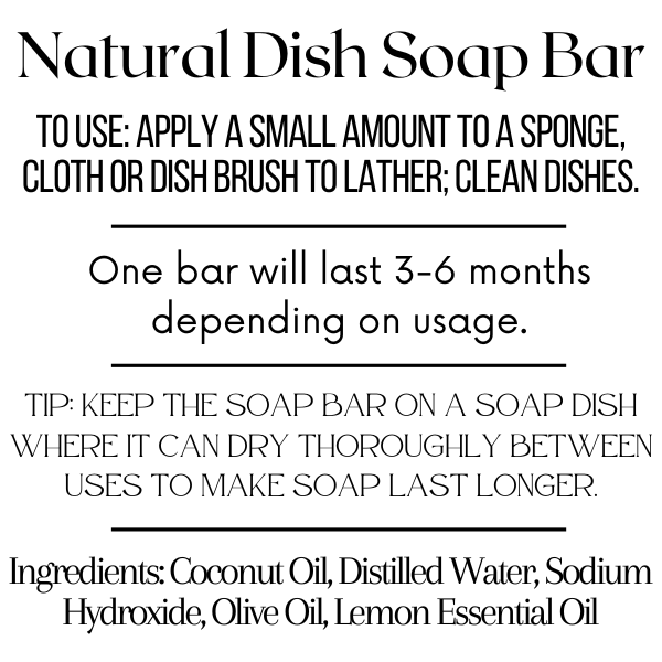 Natural Solid Dish Soap